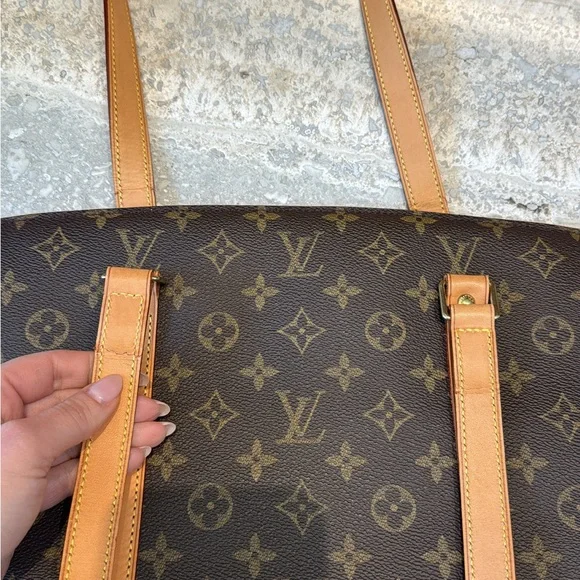 SOLD Louis Vuitton Brown and Tan Monogram Tote - Picture 4 of 5